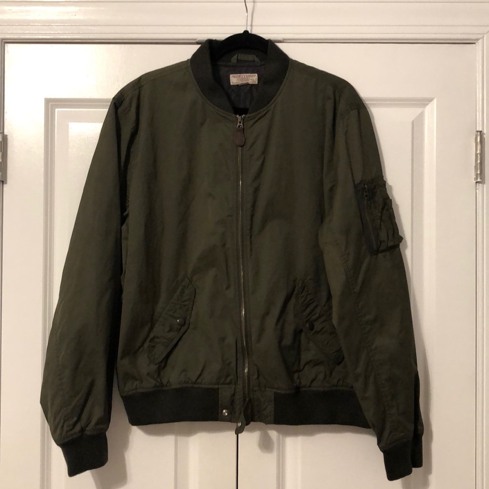 Wallace & Barnes for J. Crew Olive Bomber Jacket